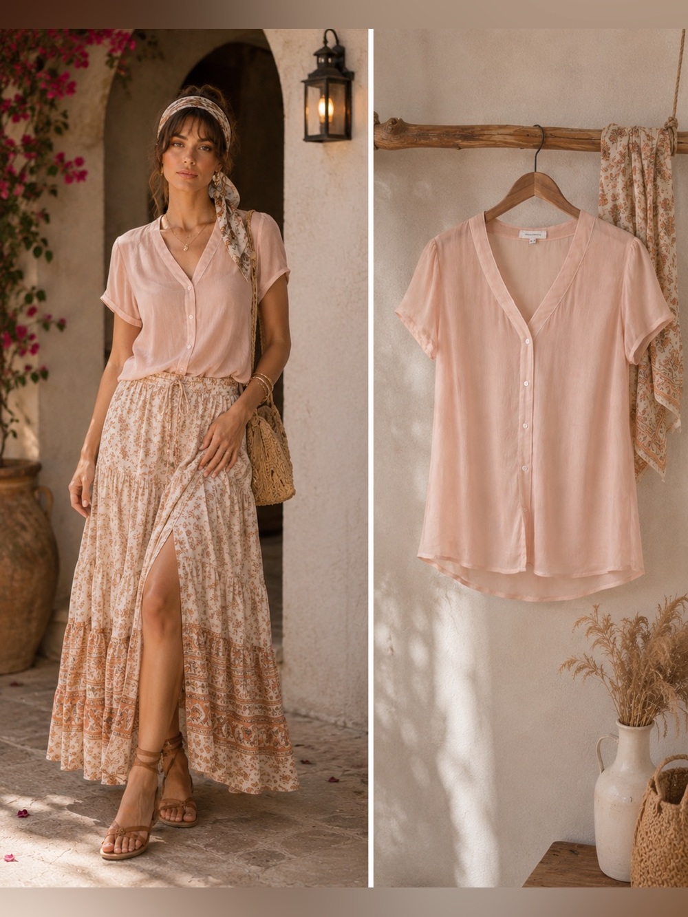 Costume National Silk Blouse Made in Italy Sz 44 US 8 NWT Blush Pink